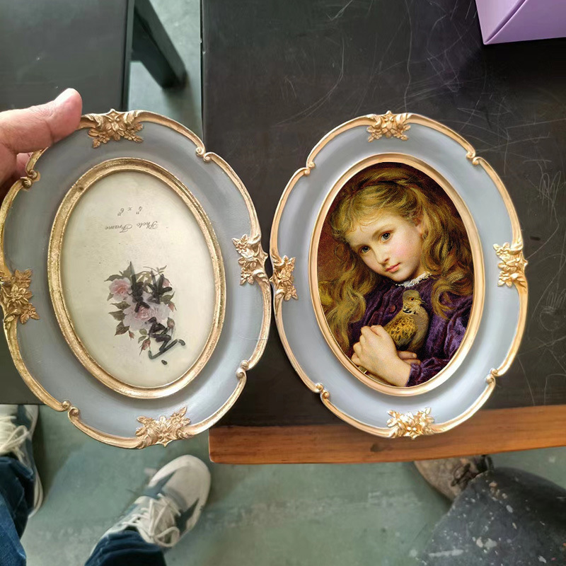 Resin Art Ideas - กรอบรูปเรซิ่นทรงวงรีสไตล์ยุโรป - ที่วางโชว์งานศิลปะติดผนังสุดสร้างสรรค์สำหรับตกแต่งบ้านและเป็นไอเดียของขวัญ
