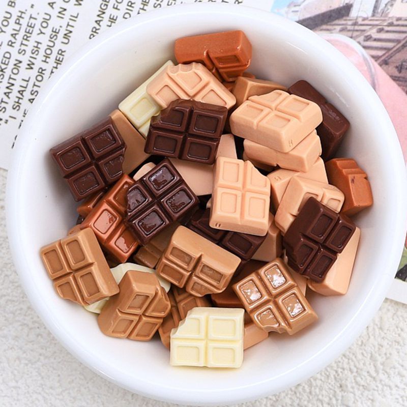Resin Art Alphabet - 30 ชิ้นใหม่น่ารักเรซิ่นการ์ตูนจําลองช็อกโกแลต, คุกกี้, ใบ, ตัวอักษร Series