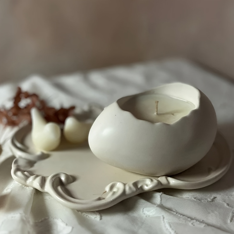 Resin Artist - แม่พิมพ์ซิลิโคนเรซิน, แม่พิมพ์ปูนปลาสเตอร์รูปวงรี 1 ชิ้น, แม่พิมพ์กล่องเก็บของทรงเปลือกไข่สำหรับงาน DIY,