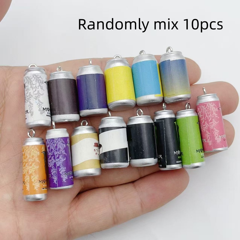 10 ชิ้น จี้เรซินรูปกระป๋องเครื - Resin Art Earrings บทวิจารณ์และราคา