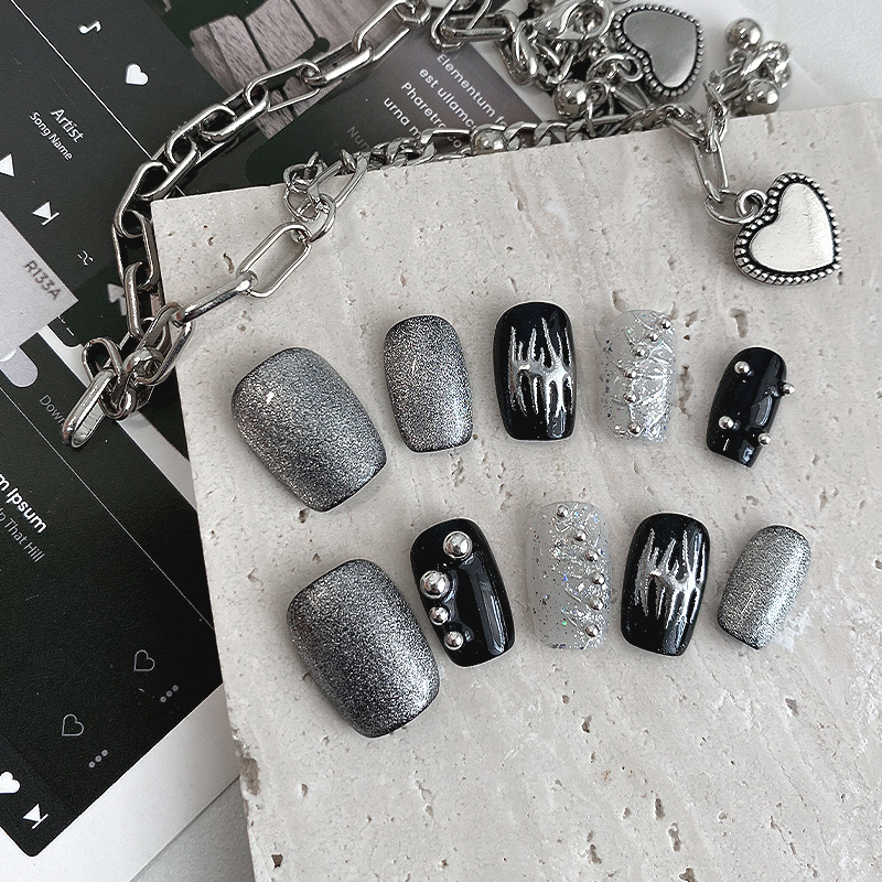 10 ชิ้น เล็บปลอมทรงสั้นทรงเหลี - Resin Art And Deco บทวิจารณ์และราคา