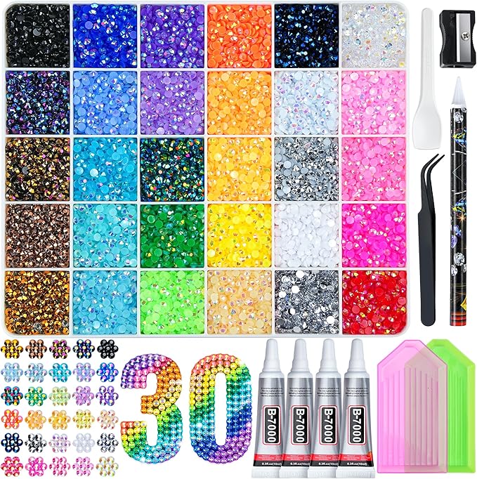 ชุดเรซิ่นเจลลี่ไรน์สโตน 30 สี  - Resin Art All บทวิจารณ์และราคา