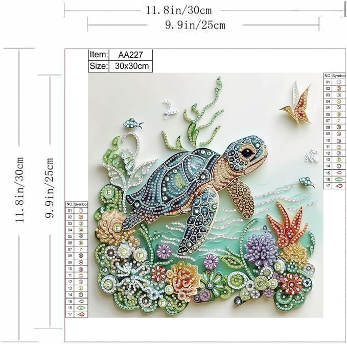 ชุดภาพวาดเพชรรูปเต่าทะเลสำหรับ - Resin Art And Deco บทวิจารณ์และราคา