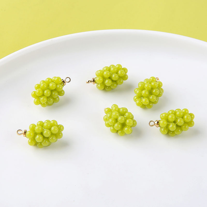 ชาร์มเรซิ่นรูปองุ่นน่ารัก 6 ชิ - Resin Art Earrings บทวิจารณ์และราคา