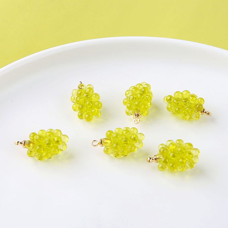 ชาร์มเรซิ่นรูปองุ่นน่ารัก 6 ชิ - Resin Art Earrings บทวิจารณ์และราคา