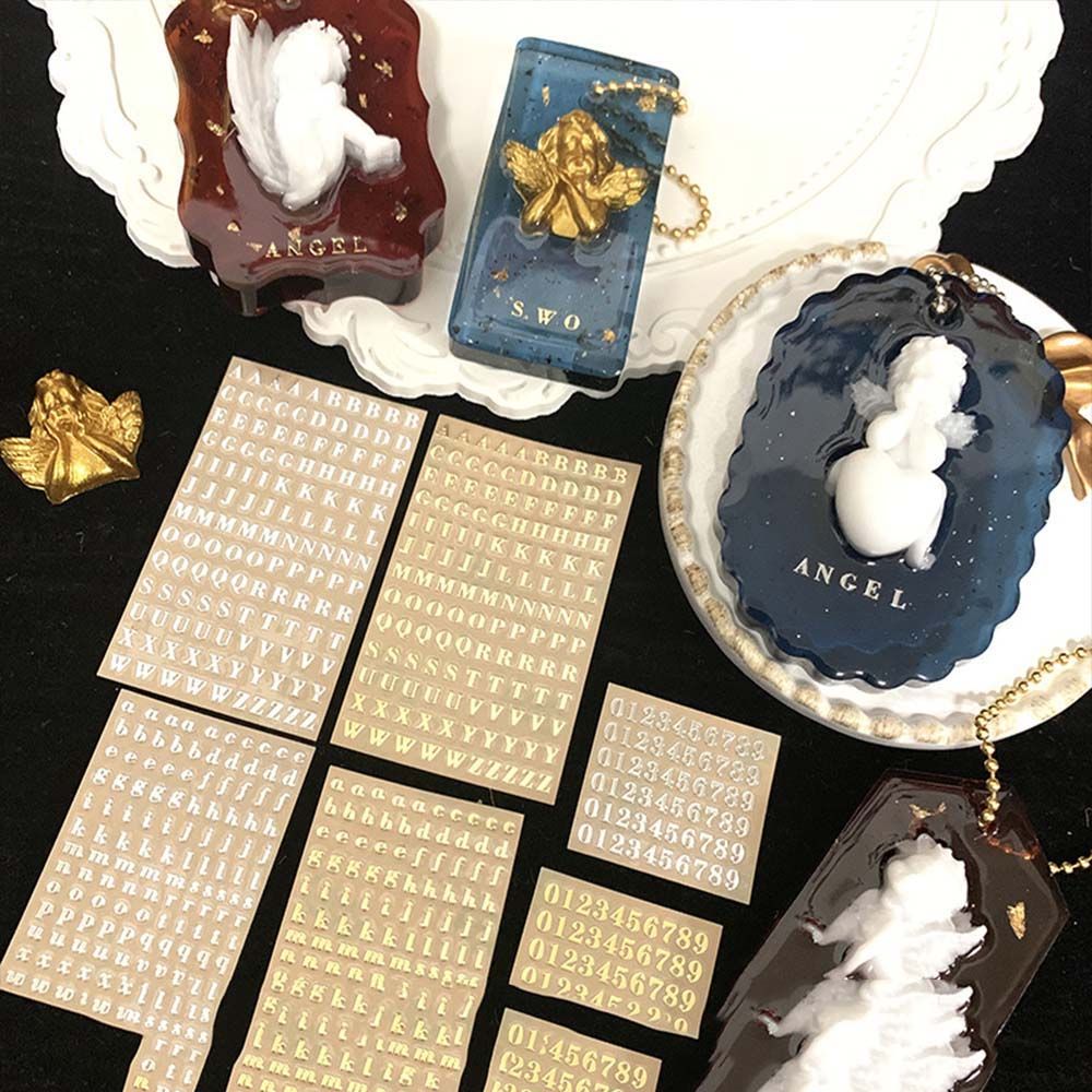 สติ๊กเกอร์ตกแต่งอีพ็อกซี่เรซิ่ - Resin Art Alphabet บทวิจารณ์และราคา
