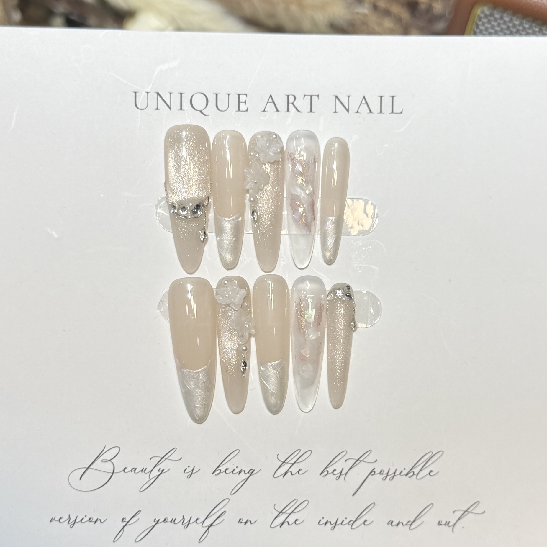 เล็บปลอมสำเร็จรูป 10 ชิ้น สีม่ - Resin Art And Deco บทวิจารณ์และราคา