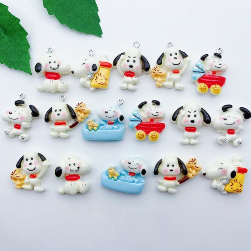 จี้รูปสุนัขการ์ตูนเรซิ่น 12 ชิ - Resin Art Earrings บทวิจารณ์และราคา