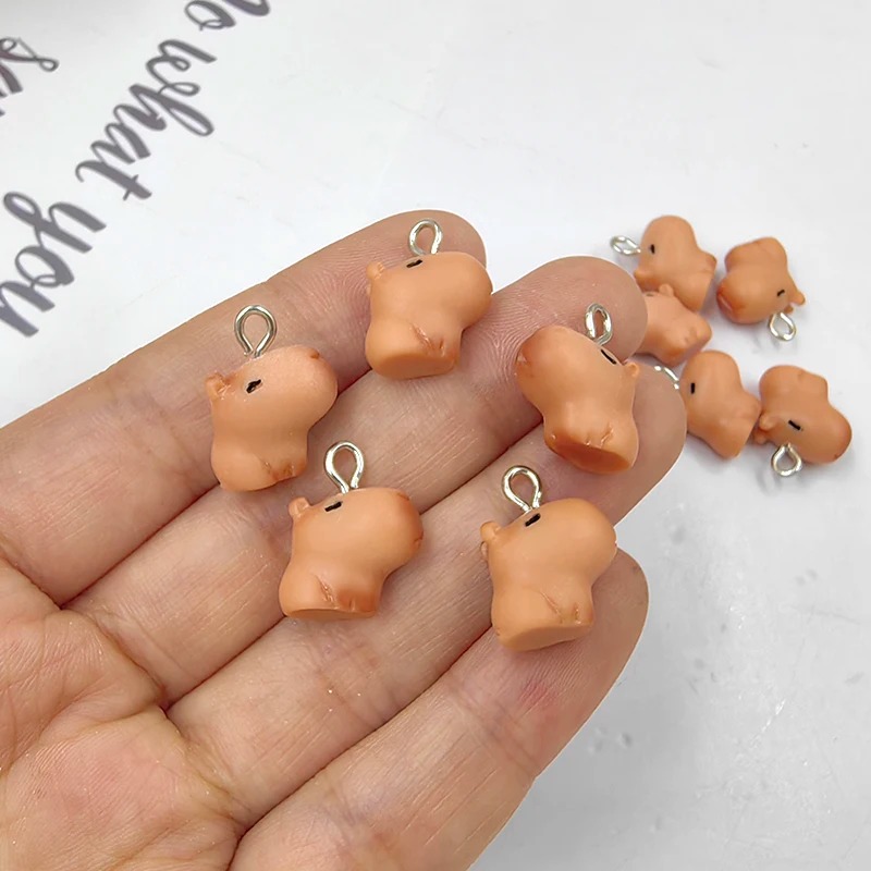 จี้คาปิบาร่าน่ารักขนาดเล็ก 10  - Resin Art Earrings บทวิจารณ์และราคา