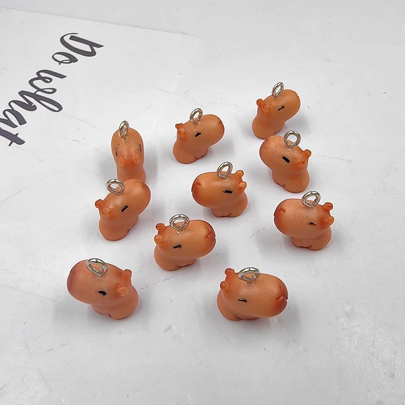 จี้คาปิบาร่าน่ารักขนาดเล็ก 10  - Resin Art Earrings บทวิจารณ์และราคา