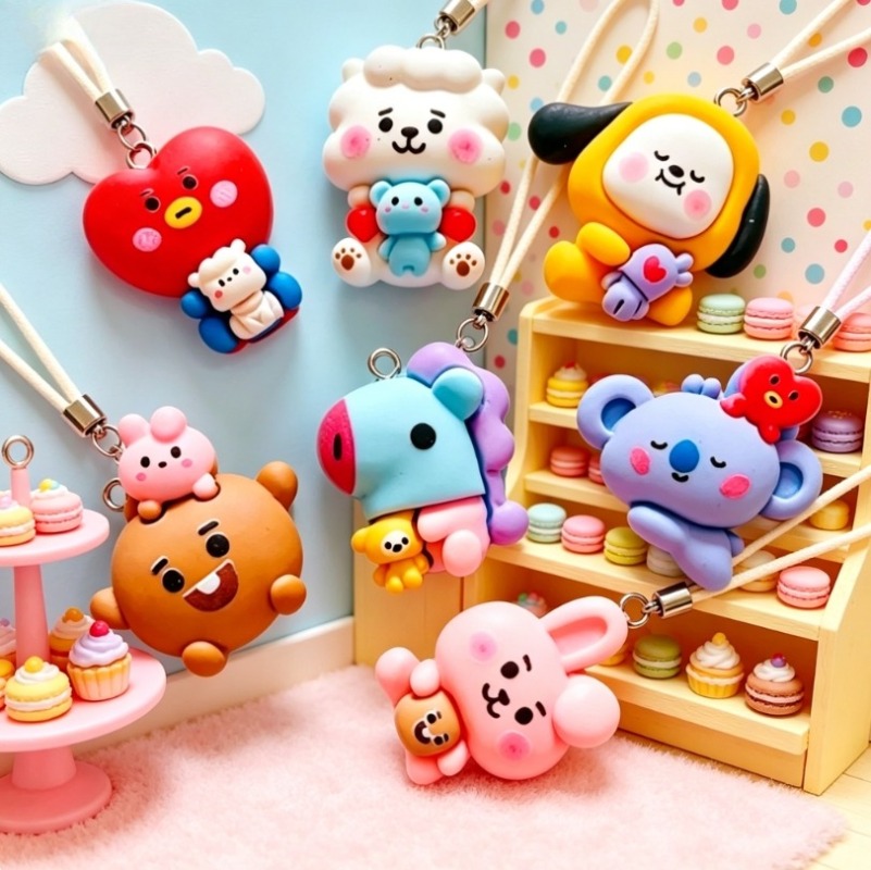 ชุด 7 ชิ้น BT21 ชาร์มการ์ตูนเร - Resin Art Earrings บทวิจารณ์และราคา