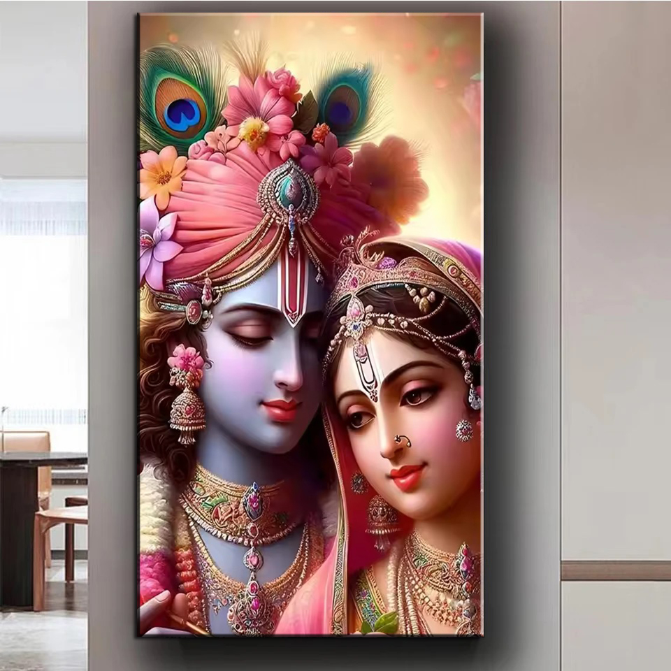 Indian Lord Radha Krishna Coup - Resin Art Radha Krishna บทวิจารณ์และราคา