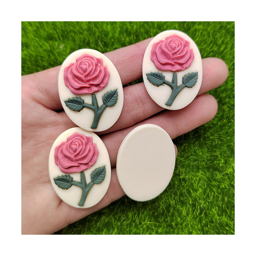รูปไข่ Flatback เรซิ่นดอกไม้ R - Resin Art Alphabet บทวิจารณ์และราคา