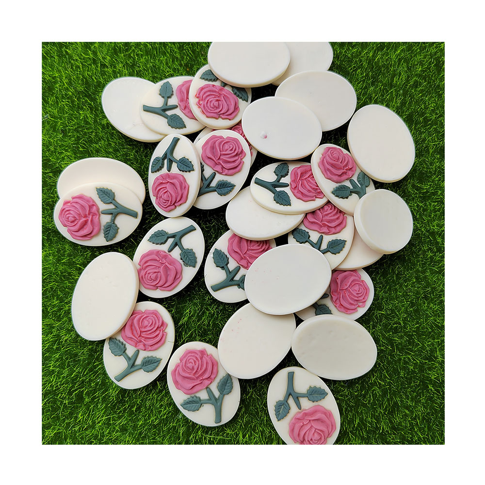 รูปไข่ Flatback เรซิ่นดอกไม้ R - Resin Art Alphabet บทวิจารณ์และราคา